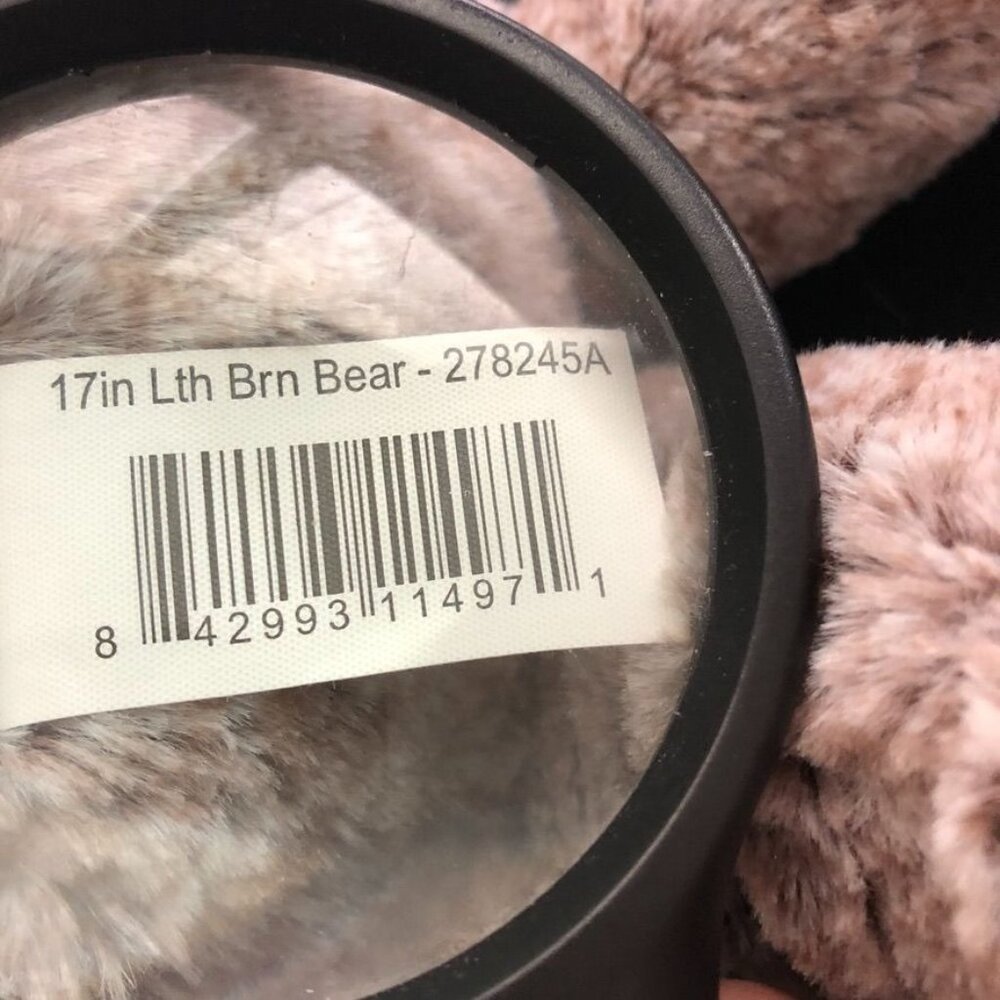 HugFun 2 Tone Brown Bear Ribbed Feet and Ears Size Med 17" - Picture 9 of 9